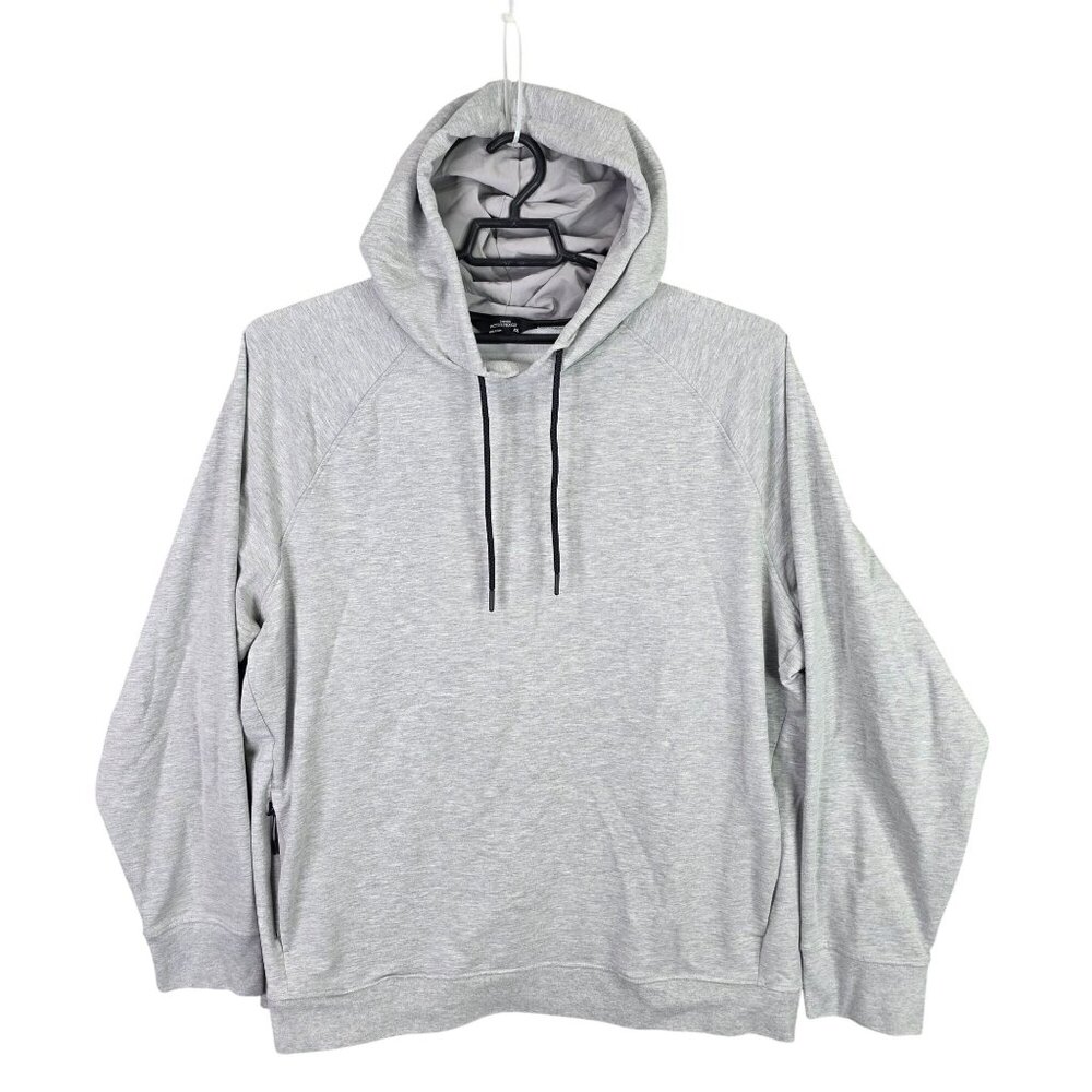 Mens Everyday Gray Active Pullover Hoodie Drawstring Cotton Blend Size XXL